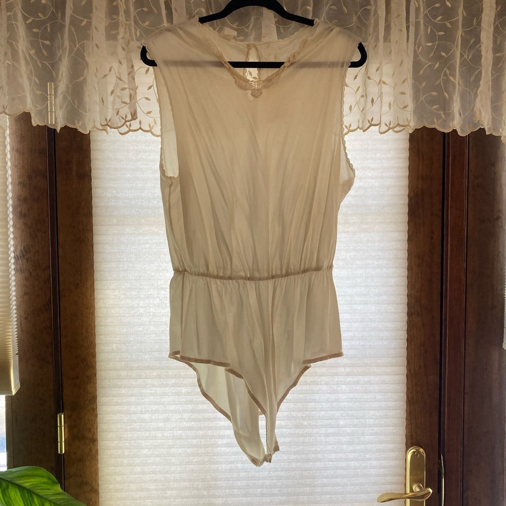 Cream Bodysuit Teddy Lingerie